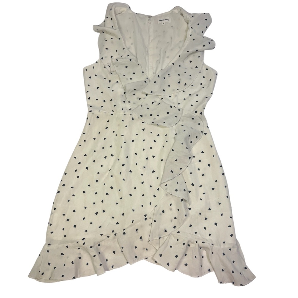 Super Down Heart Wrap Mini graduation dress